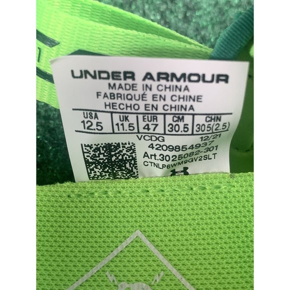 Under Armour Spotlight Lux‎ MC 2.0 Football Cleats Size 12.5 Green 3025082-301